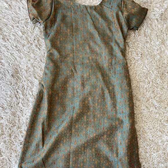 Flower gold and blue patiala style salwar - Picture 2 of 8